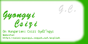 gyongyi csizi business card